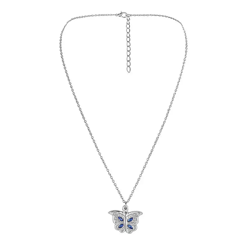 Classic Butterfly Necklace I Love YOU Necklace