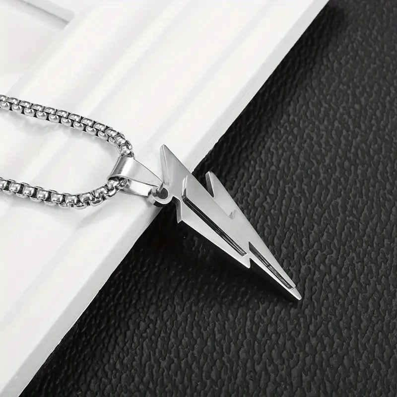 Stainless Steel Double Layer Lightning Pendant