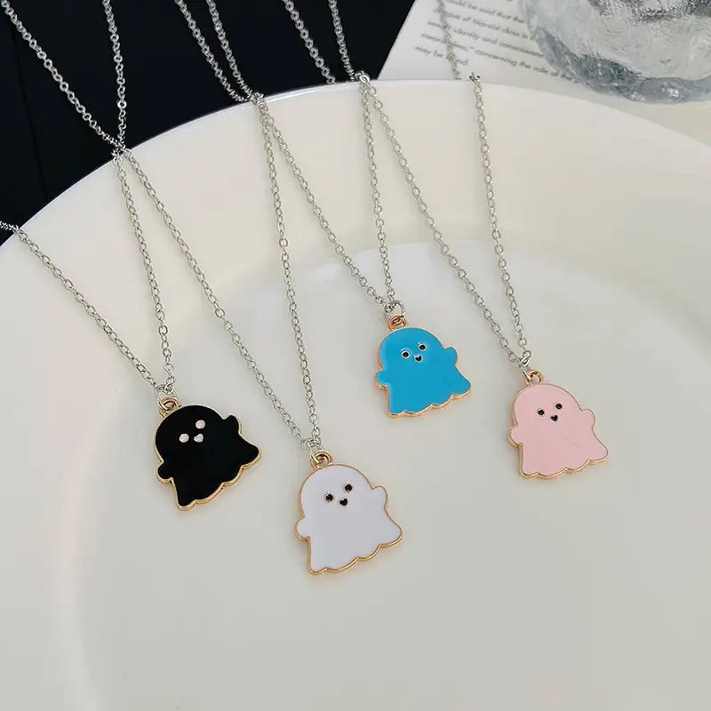 Personality Black And White Ghost Necklace