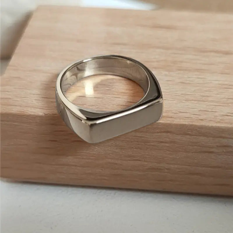 Geometric Ring, Couple Stainless Steel Ring