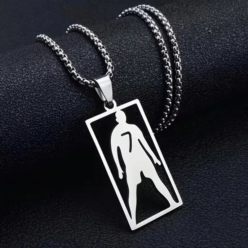 A Hip-hop Stainless Steel Lucky Number 7 Pendant