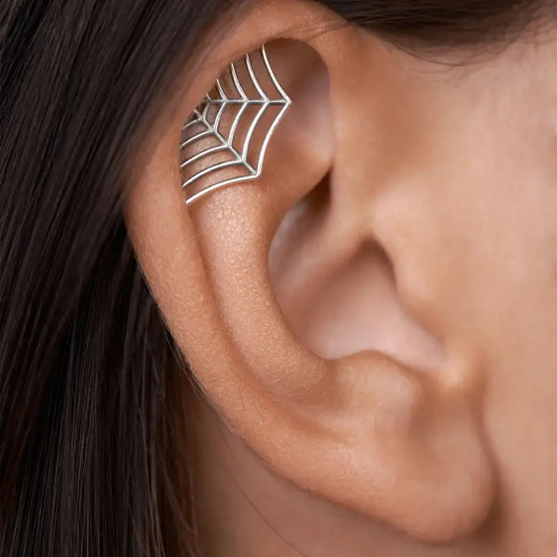 Punk Hip Pop Fashion Spider Silvery Earrings For Women