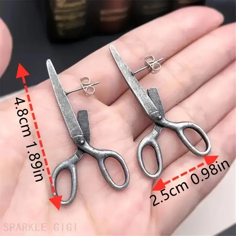 A Pair Of New Trendy Retro Scissor Earrings For Women,